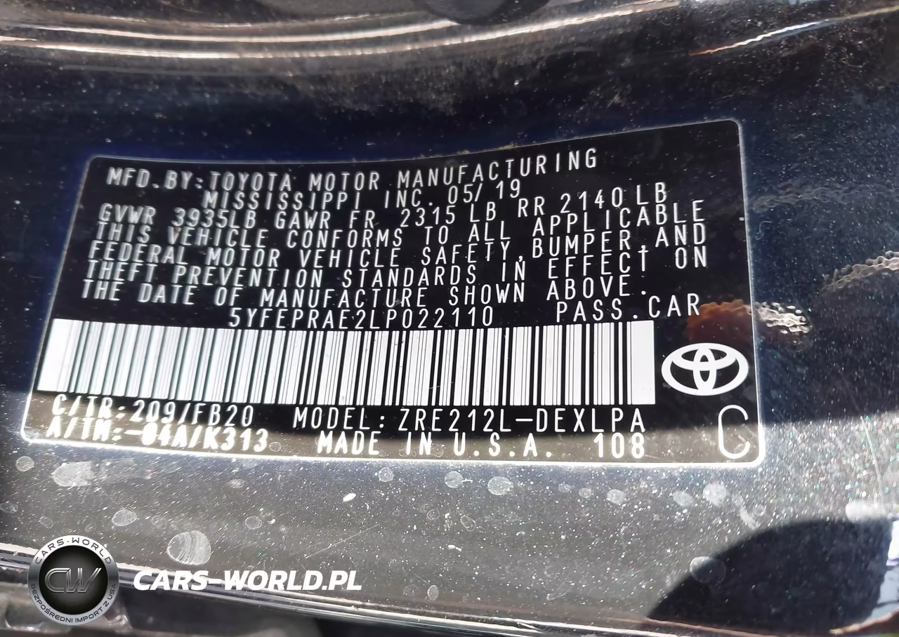 2020 Toyota Corolla Le VIN:5YFEPRAE2LP022110 - 9