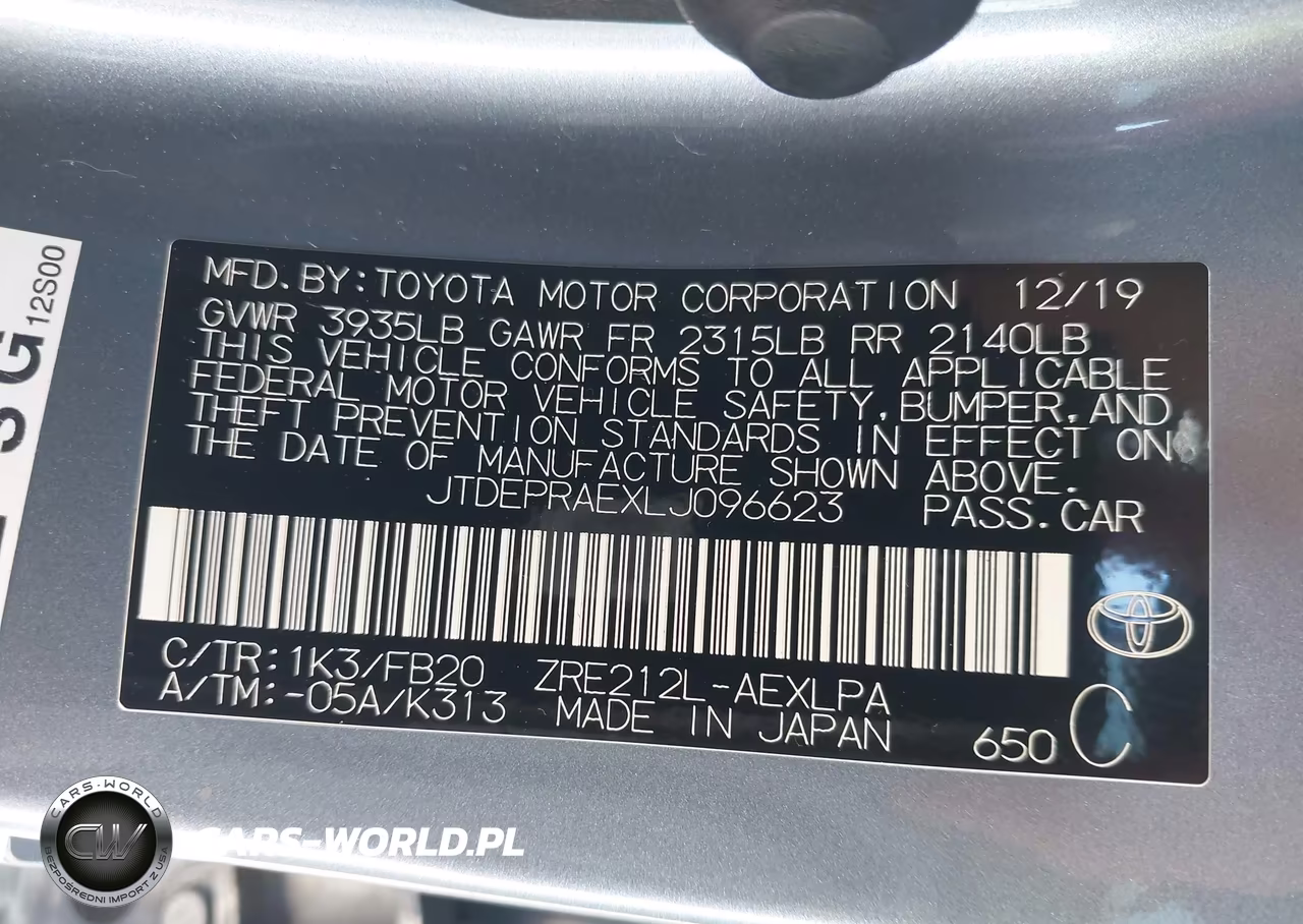 2020 Toyota Corolla Le VIN:JTDEPRAEXLJ096623 - 9