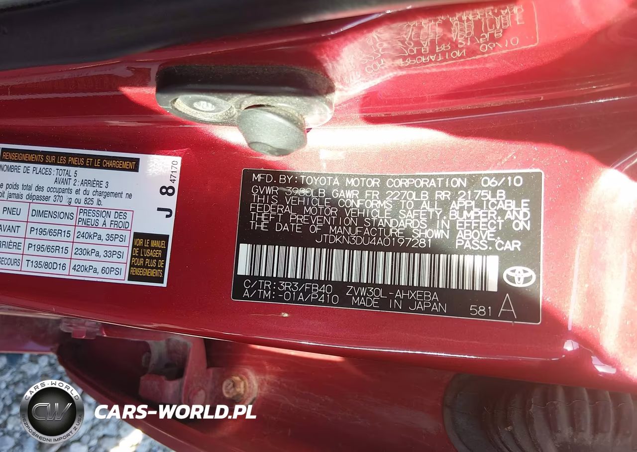 2010 Toyota Prius Ii VIN:JTDKN3DU4A0197281 - 9