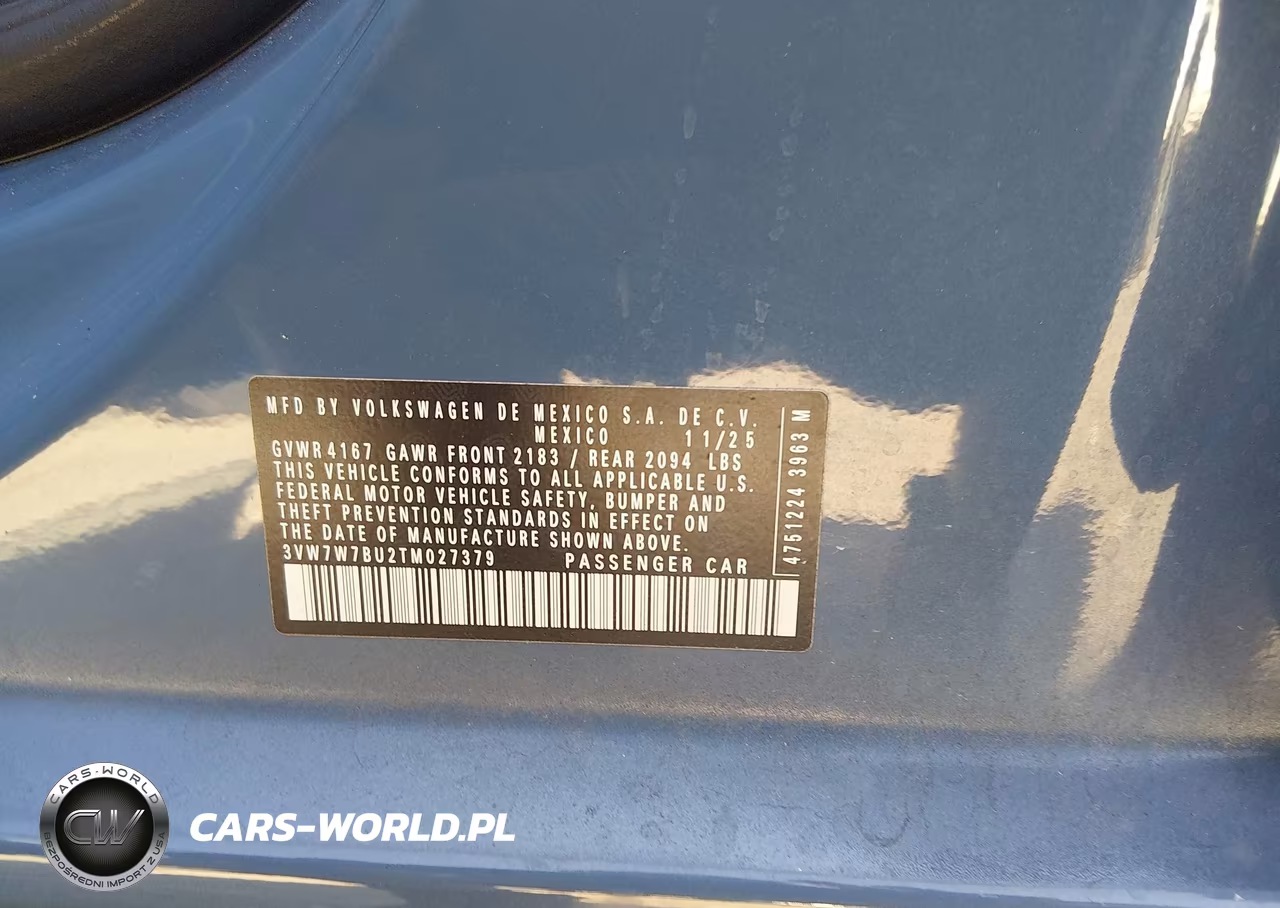 2026 Volkswagen Jetta Se VIN:3VW7W7BU2TM027379 - 9
