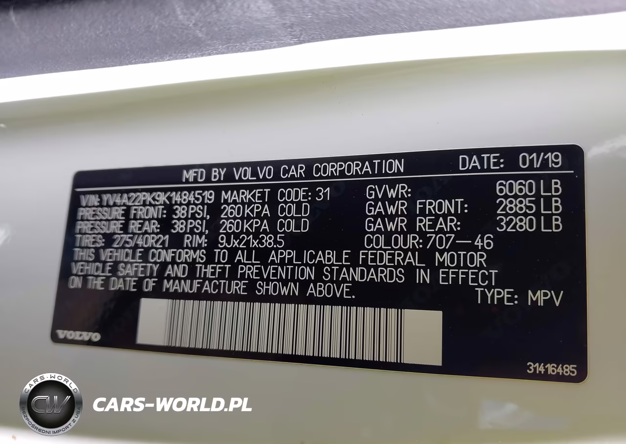 2019 Volvo Xc90 T6 Momentum VIN:YV4A22PK9K1484519 - 9