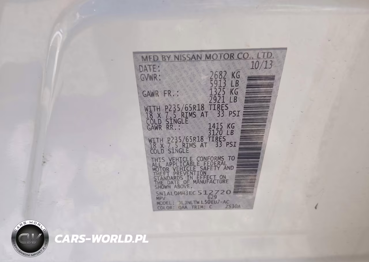 2014 Infiniti Qx60 VIN:5N1AL0MM3EC512720 - 9