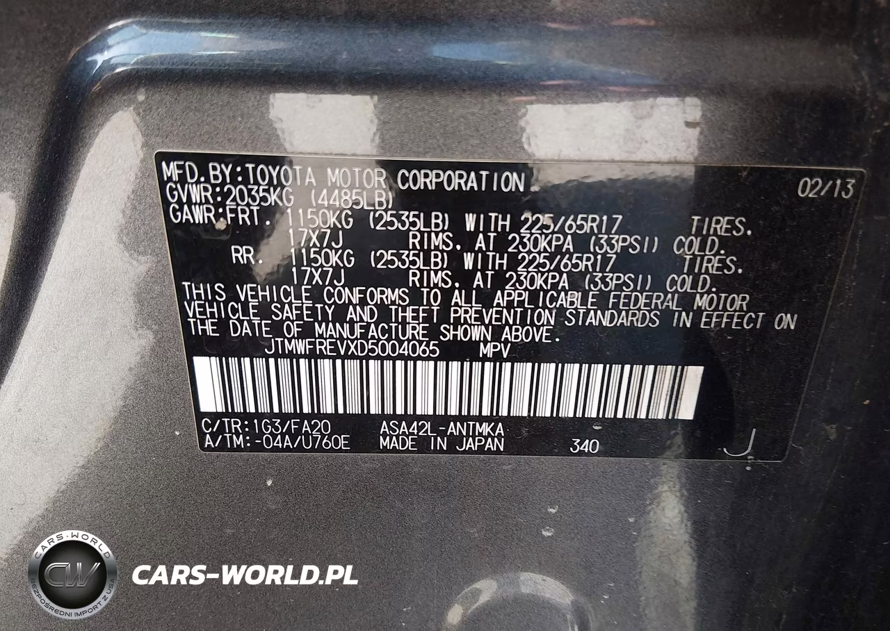 2013 Toyota Rav4 Xle VIN:JTMWFREVXD5004065 - 9