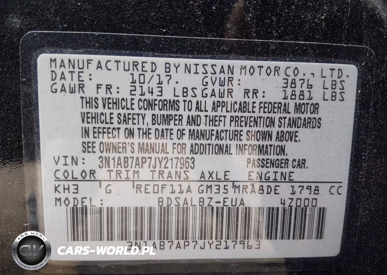 2018 Nissan Sentra S VIN:3N1AB7AP7JY217963 - 9