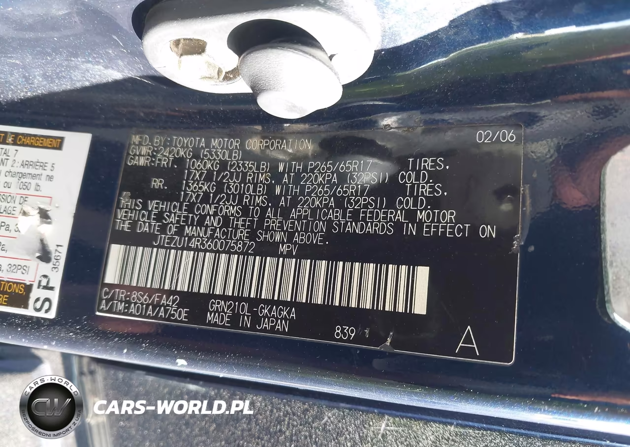 2006 Toyota 4Runner Sr5 V6 VIN:JTEZU14R360075872 - 9