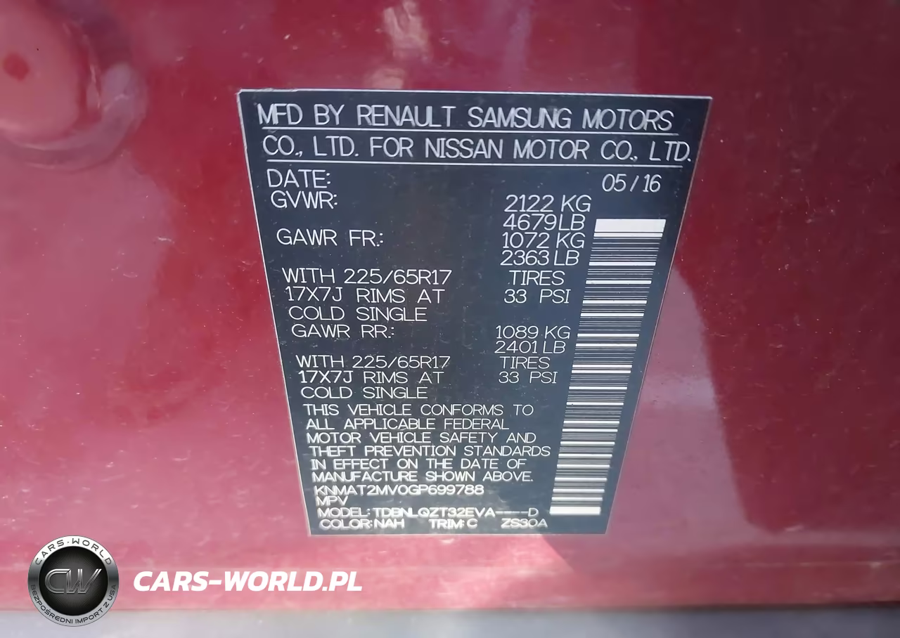 2016 Nissan Rogue Sv VIN:KNMAT2MV0GP699788 - 9