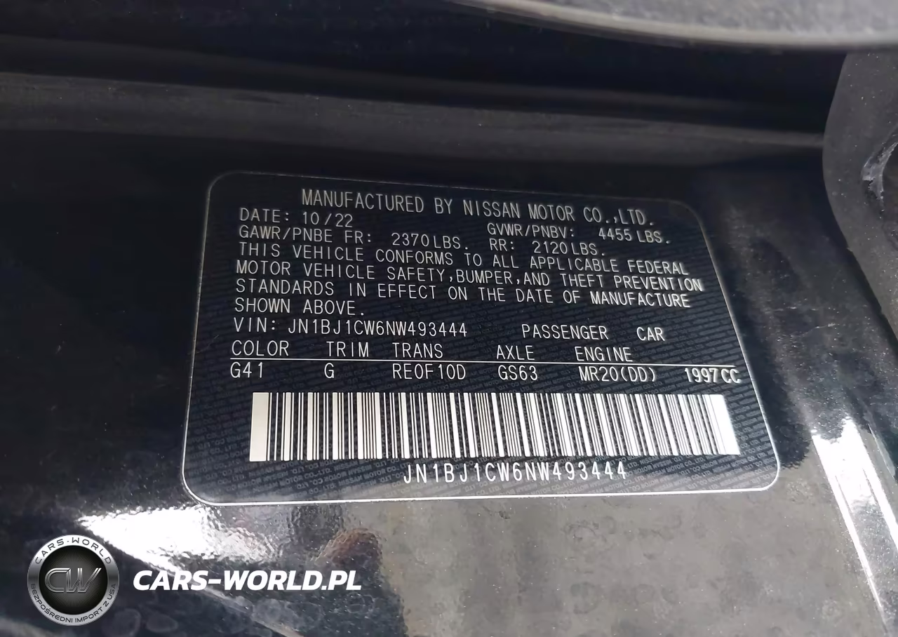 2022 Nissan Rogue Sport Sl Awd Xtronic Cvt VIN:JN1BJ1CW6NW493444 - 9