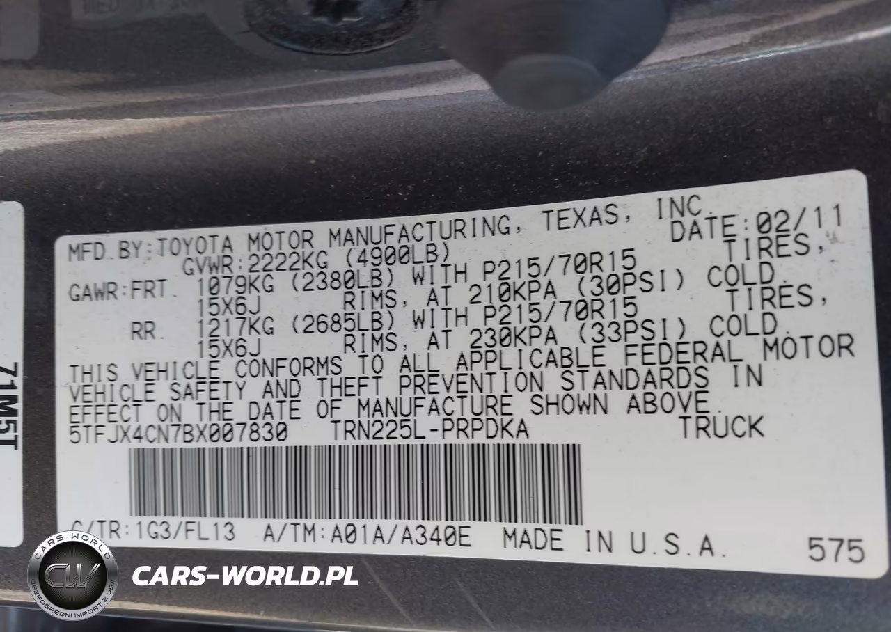 2011 Toyota Tacoma VIN:5TFJX4CN7BX007830 - 9
