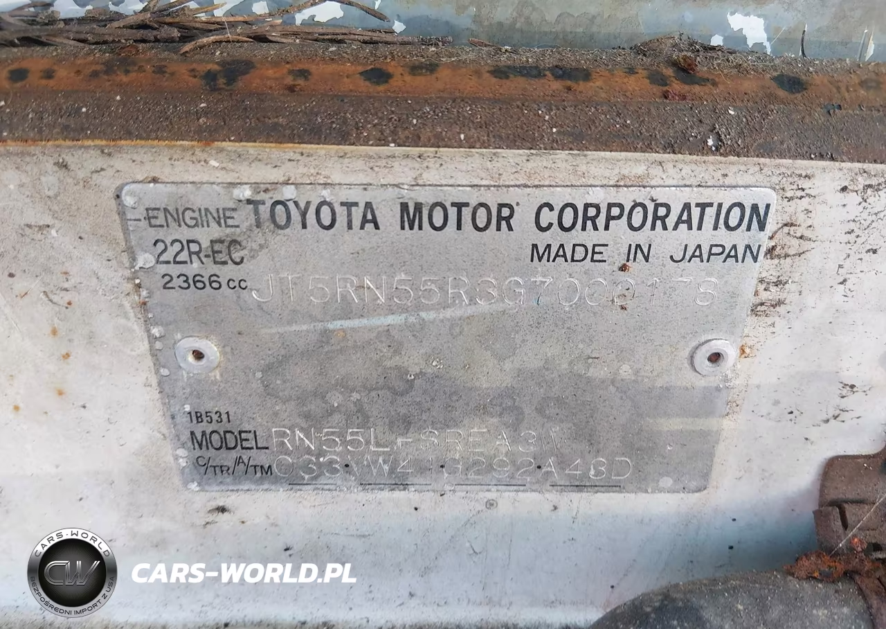 1986 Toyota Pickup Cab Chassis Rn55 VIN:JT5RN55R3G7000178 - 9