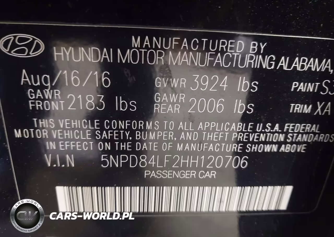 2017 Hyundai Elantra Se VIN:5NPD84LF2HH120706 - 9