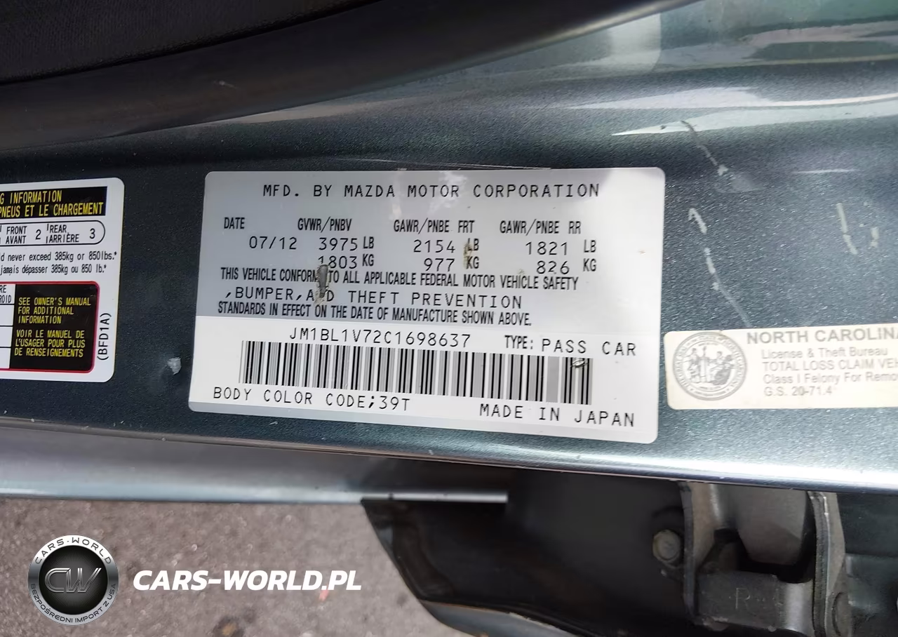 2012 Mazda Mazda3 I Touring VIN:JM1BL1V72C1698637 - 9