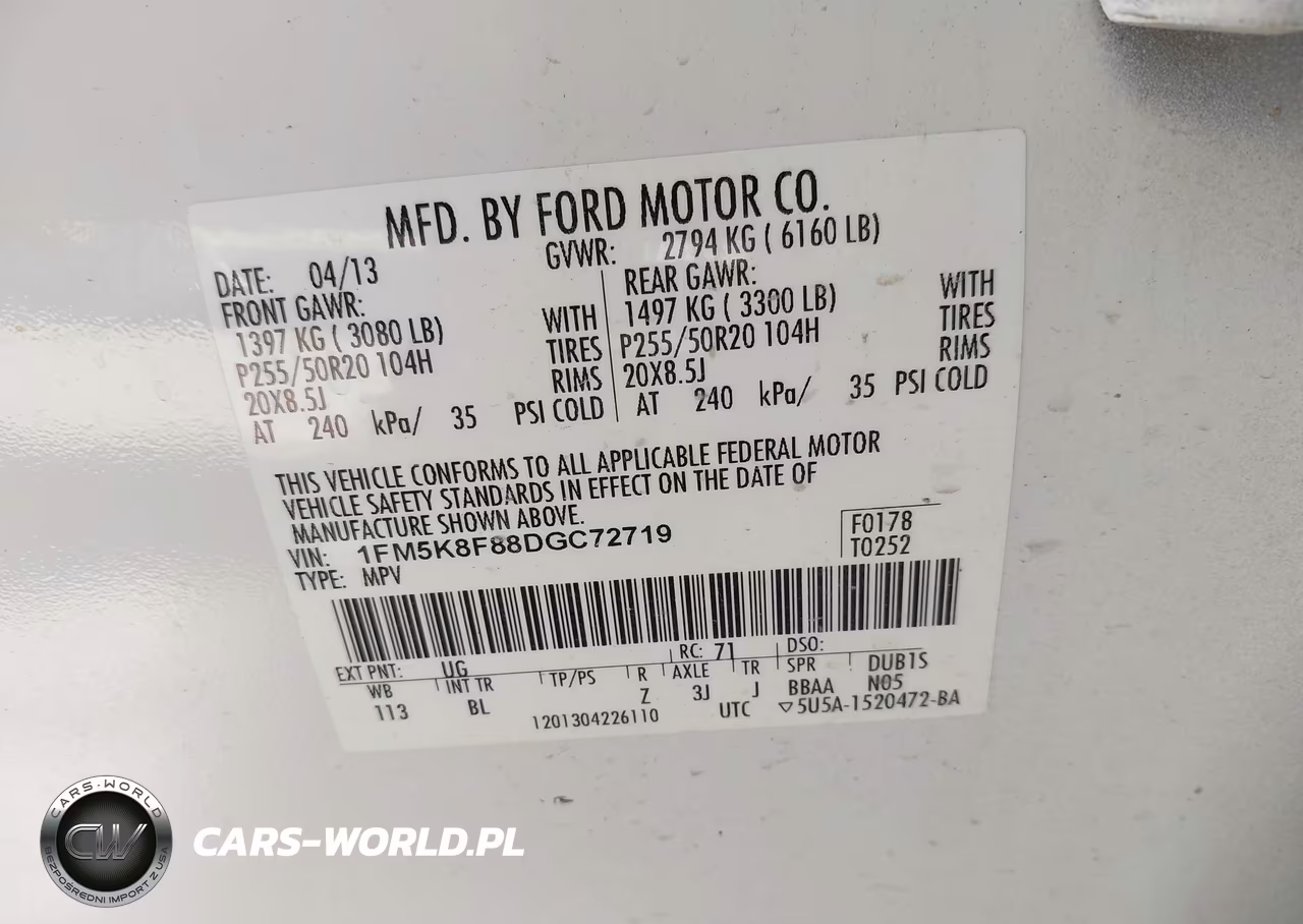 2013 Ford Explorer Limited VIN:1FM5K8F88DGC72719 - 9