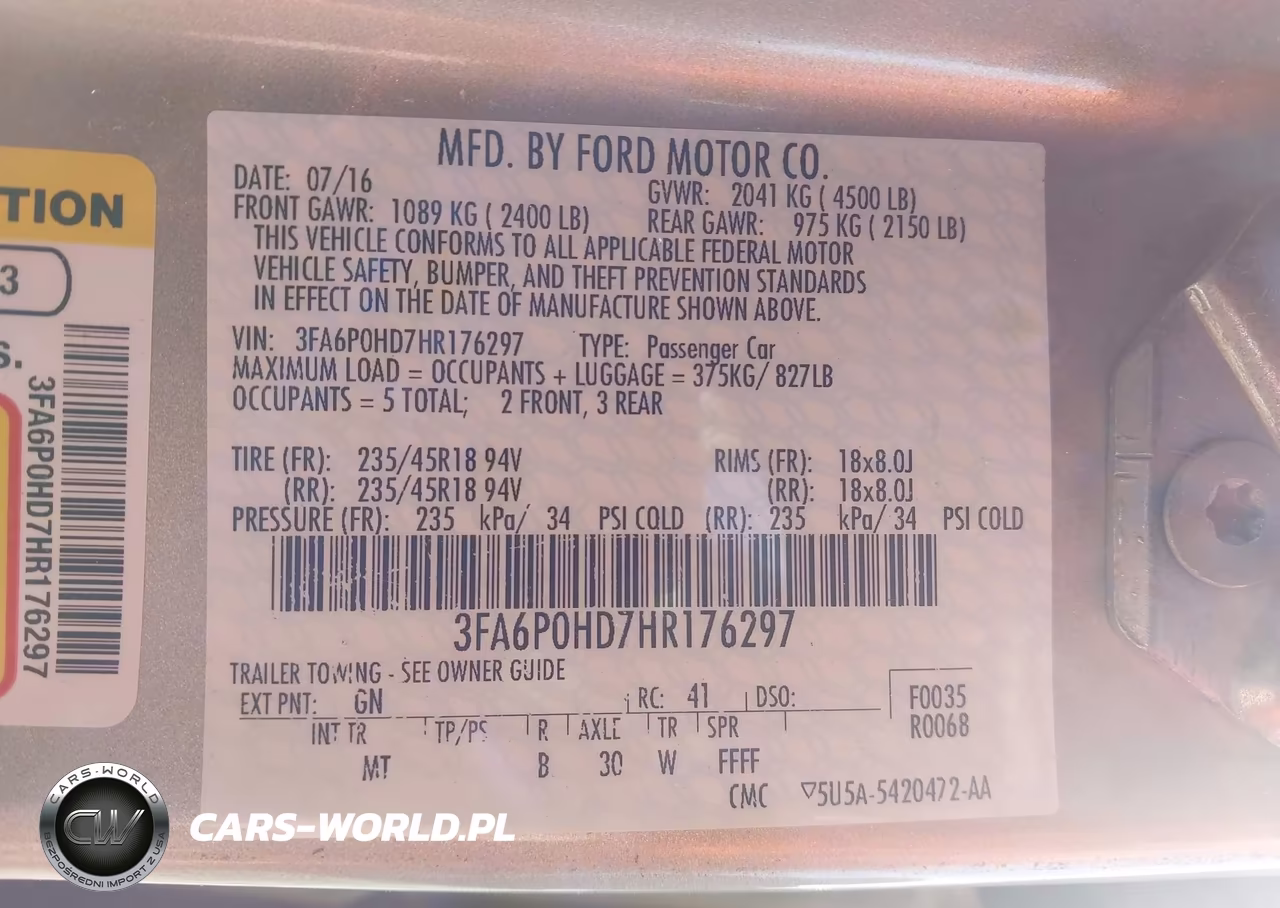 2017 Ford Fusion Se VIN:3FA6P0HD7HR176297 - 9