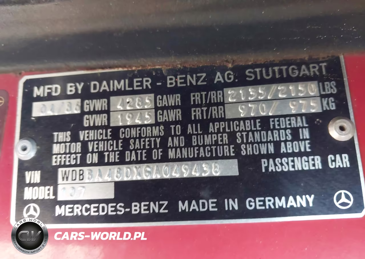 1986 Mercedes-Benz 560 Sl VIN:WDBBA48DXGA049438 - 9
