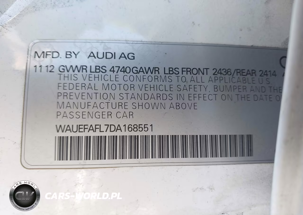 2013 Audi A4 2.0T Premium VIN:WAUEFAFL7DA168551 - 9