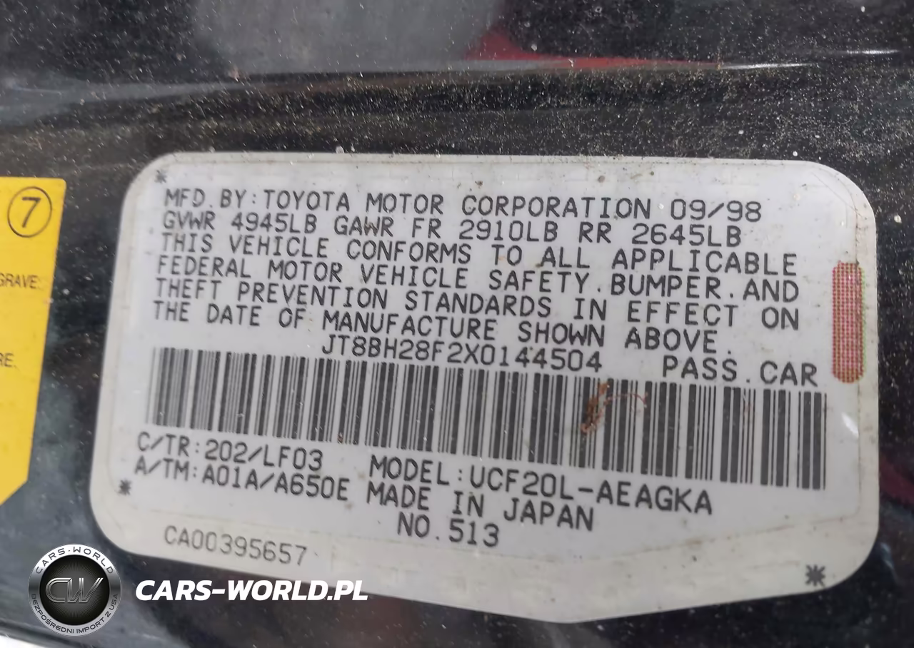 1999 Lexus Ls 400 VIN:JT8BH28F2X0144504 - 9