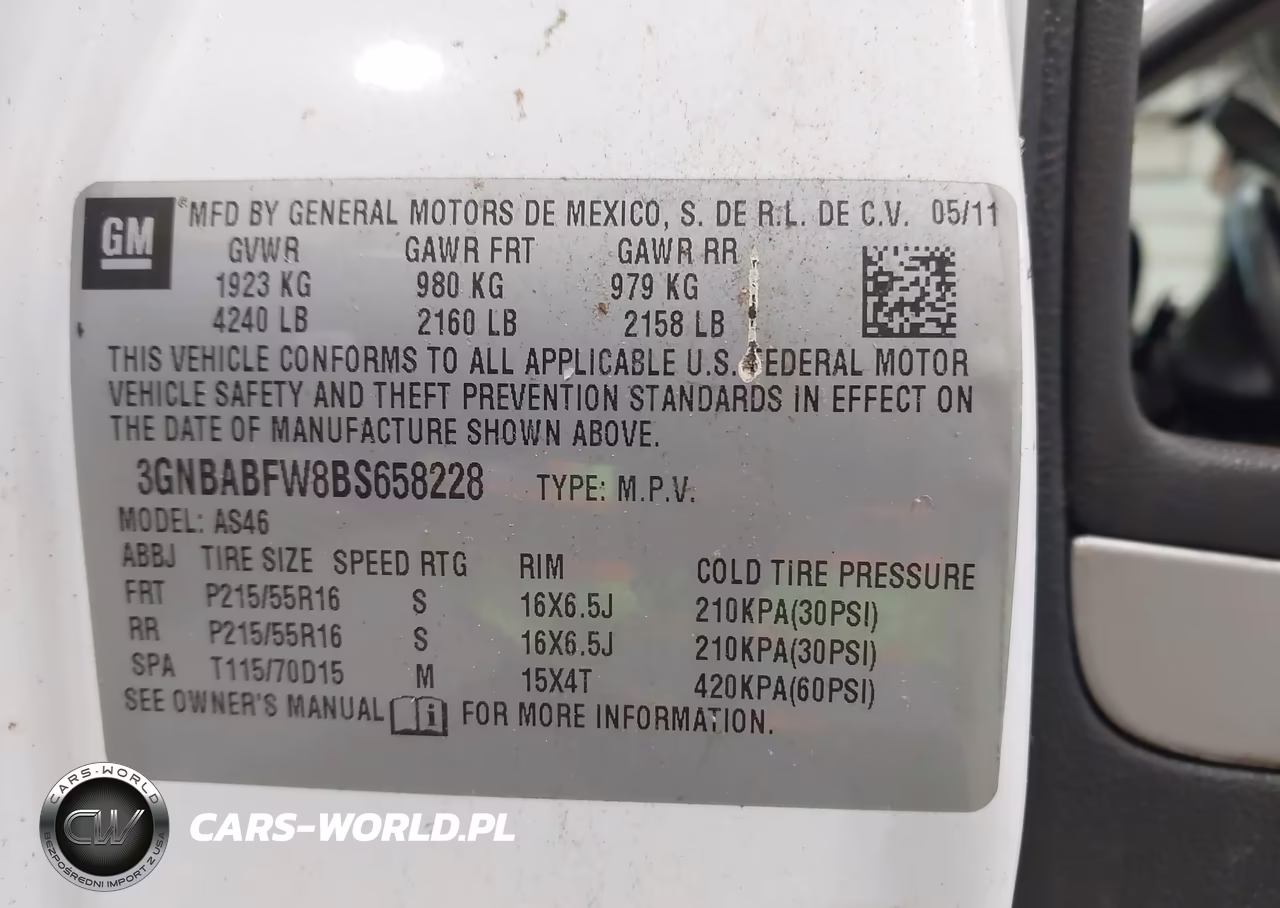 2011 Chevrolet Hhr Lt VIN:3GNBABFW8BS658228 - 9