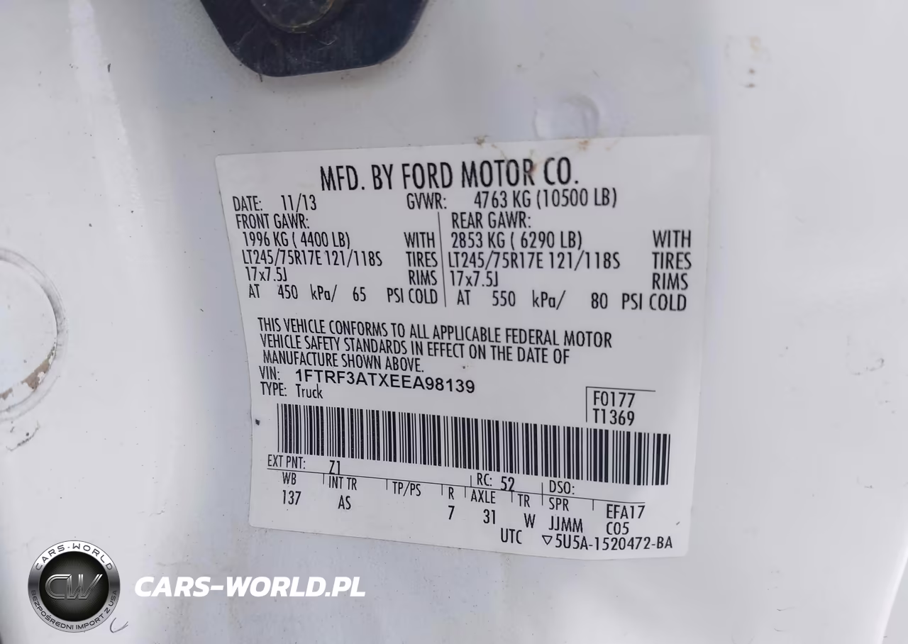 2014 Ford F350 Super Duty VIN:1FTRF3ATXEEA98139 - 9