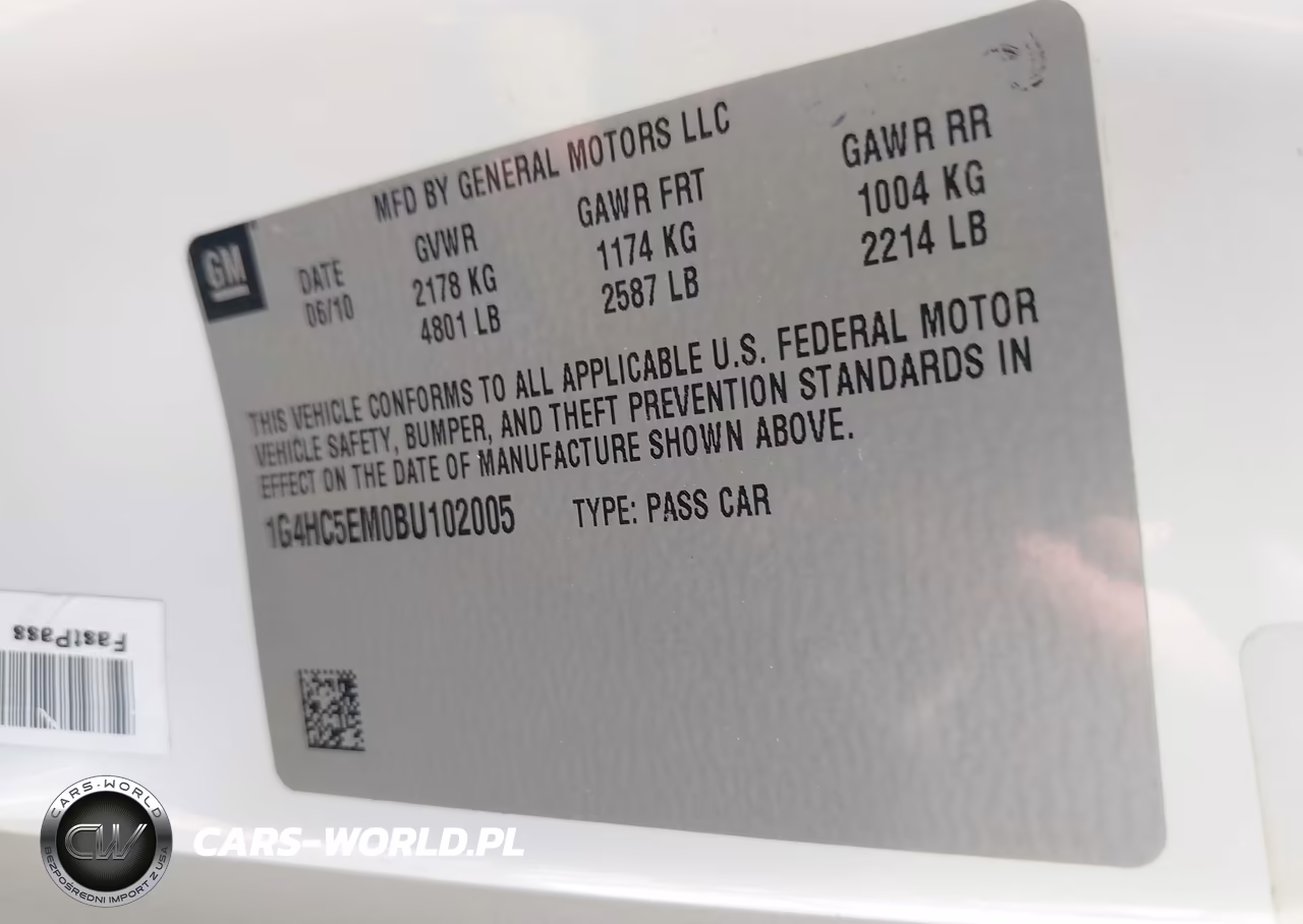 2011 Buick Lucerne Cxl VIN:1G4HC5EM0BU102005 - 9