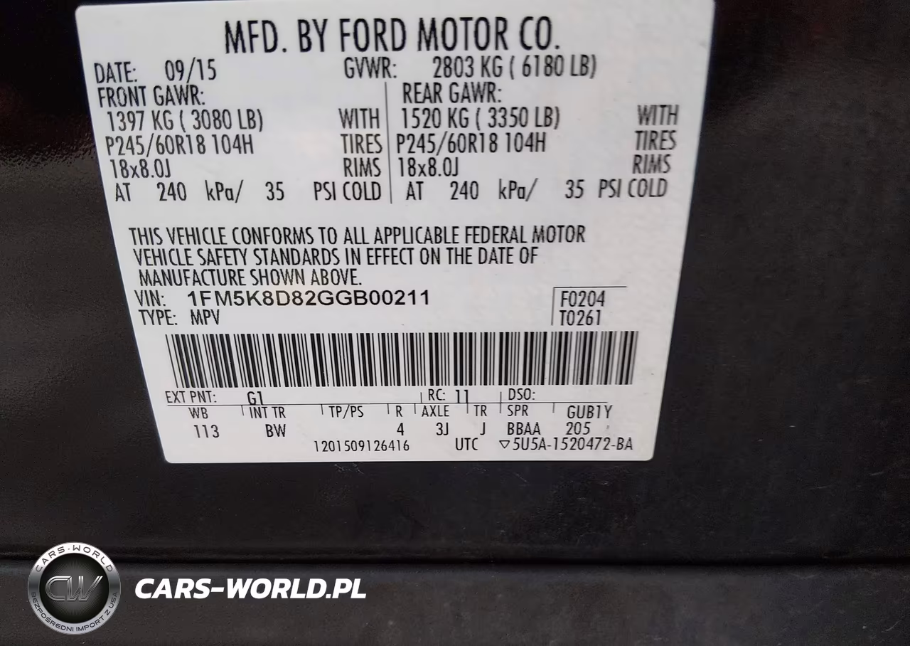 2016 Ford Explorer Xlt VIN:1FM5K8D82GGB00211 - 9