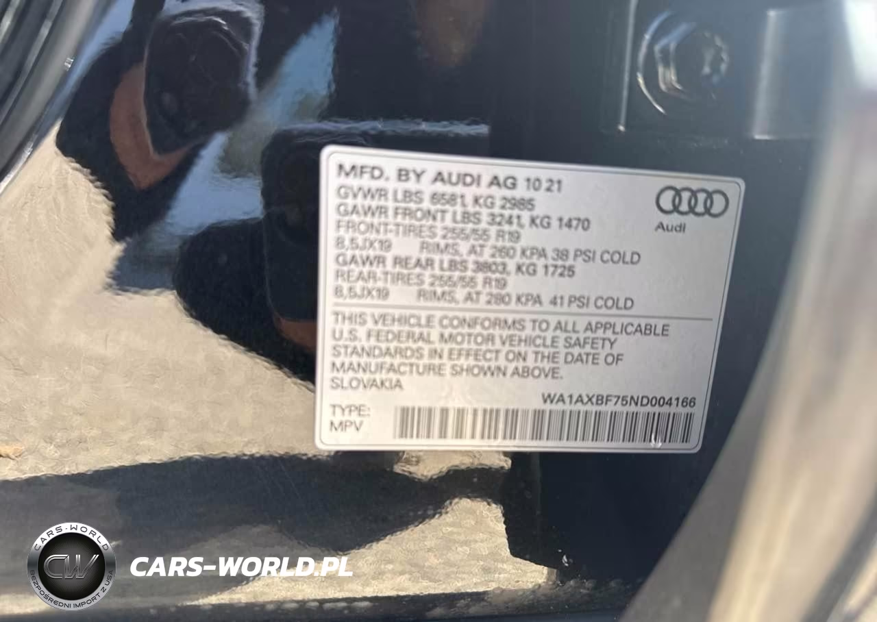 2022 Audi Q7 Premium VIN:WA1AXBF75ND004166 - 9