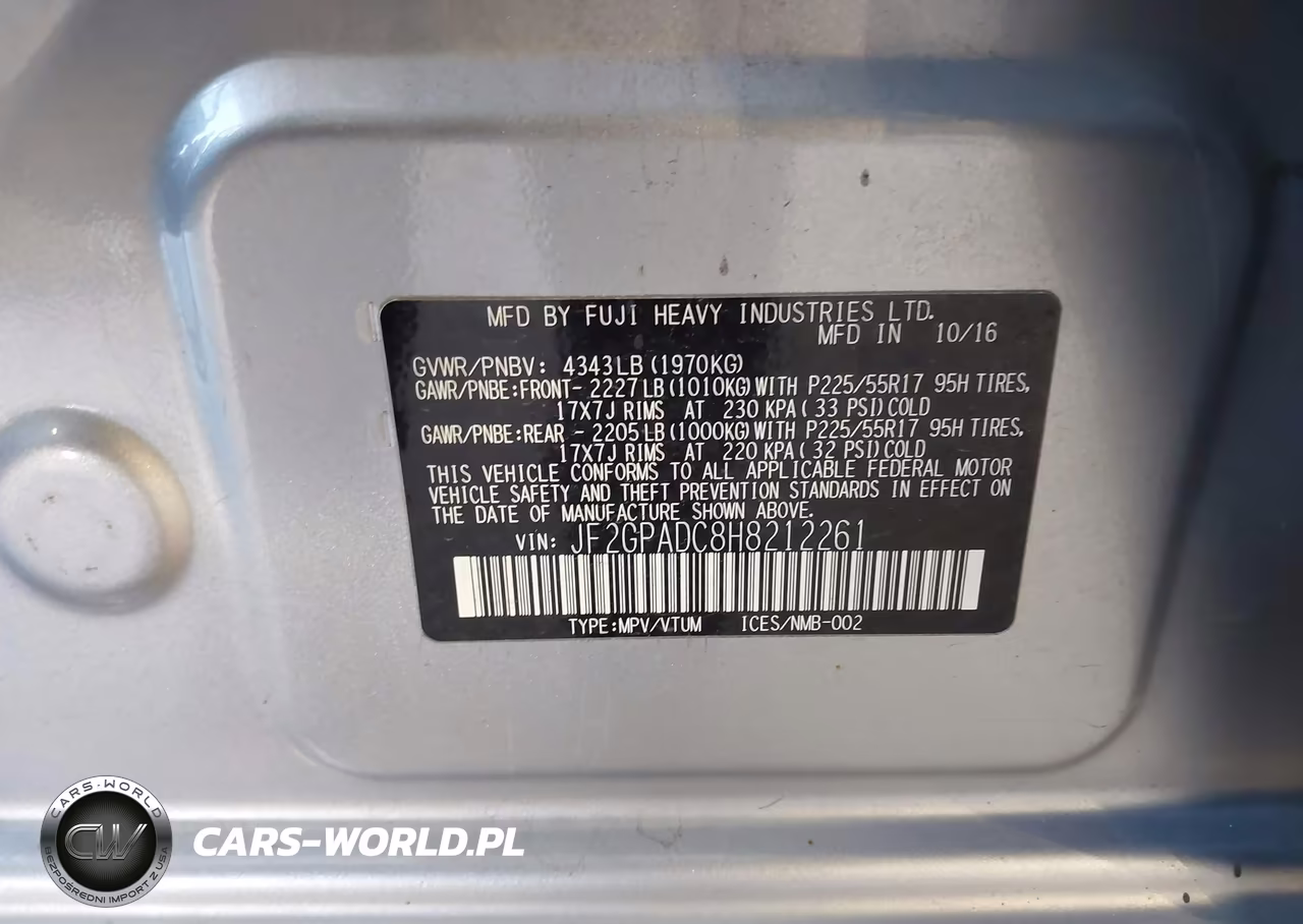 2017 Subaru Crosstrek 2.0I Premium VIN:JF2GPADC8H8212261 - 9