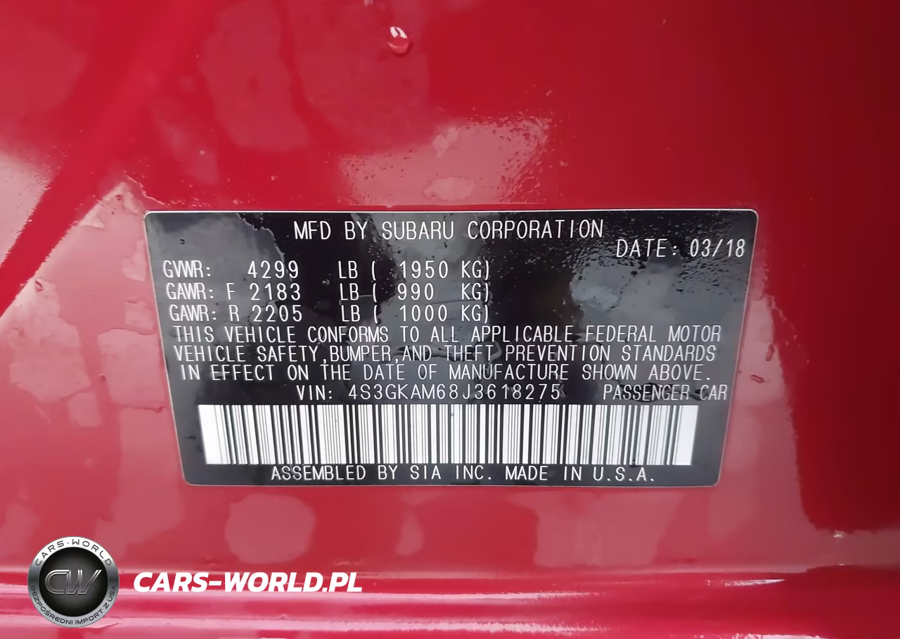 2018 Subaru Impreza 2.0I Sport VIN:4S3GKAM68J3618275 - 9