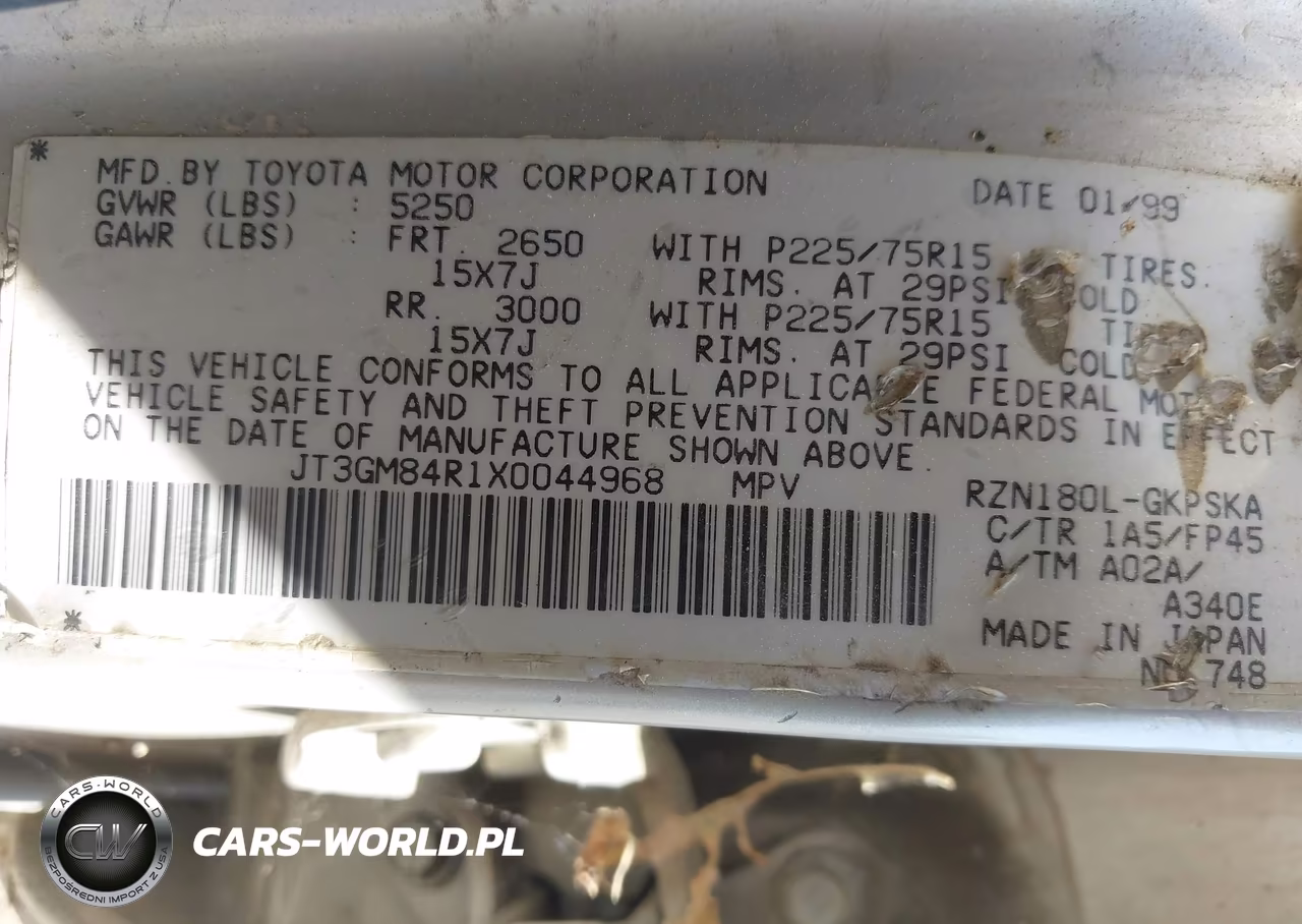 1999 Toyota 4Runner VIN:JT3GM84R1X0044968 - 9