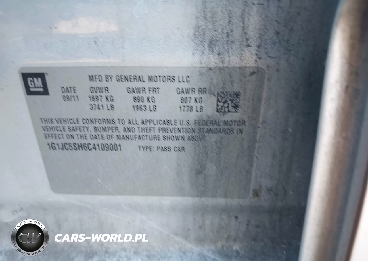 2012 Chevrolet Sonic 2Lt VIN:1G1JC5SH6C4109001 - 9