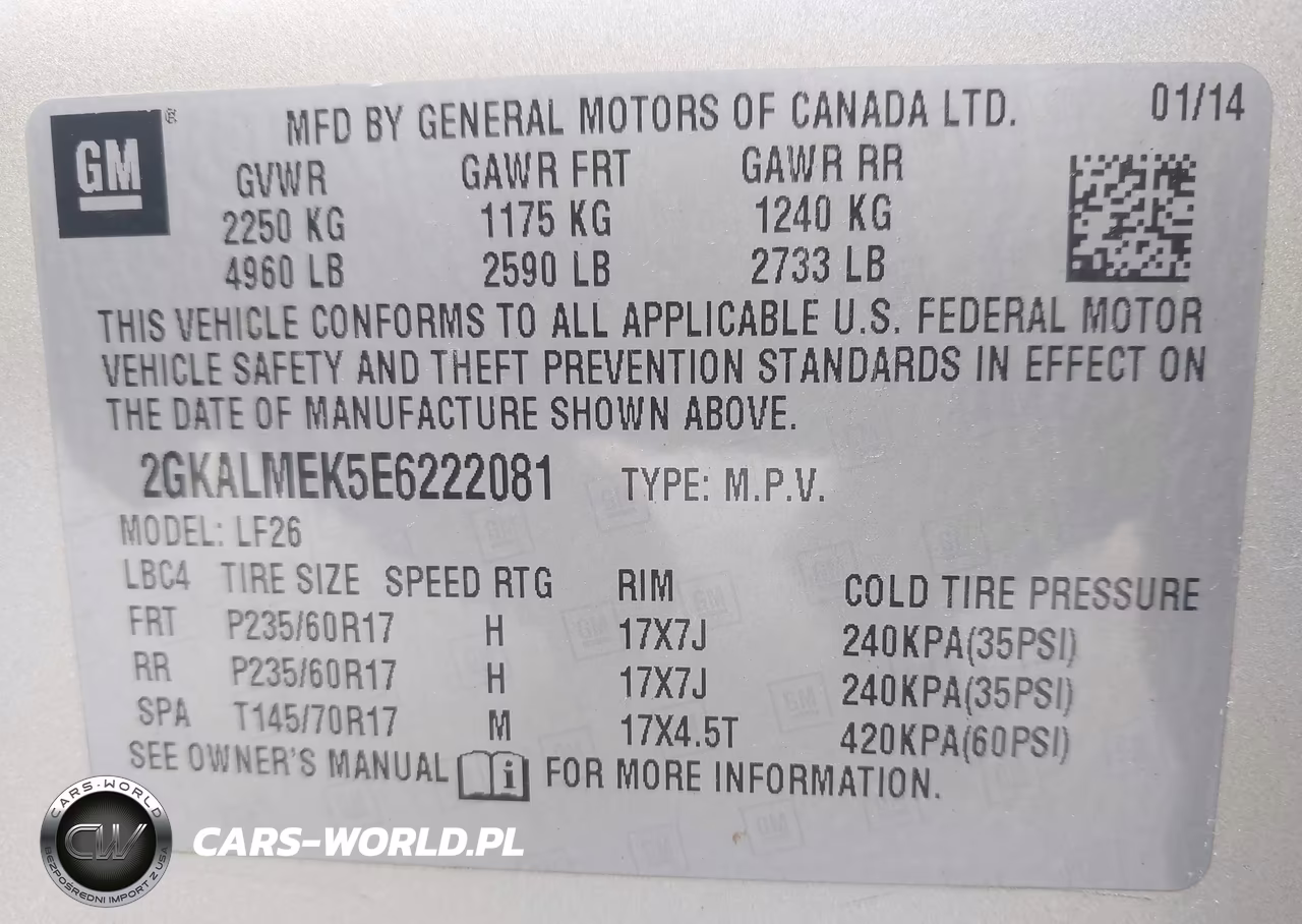 2014 GMC Terrain Sle-1 VIN:2GKALMEK5E6222081 - 9
