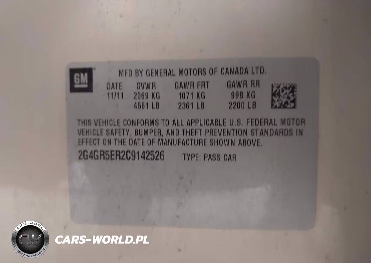 2012 Buick Regal VIN:2G4GR5ER2C9142526 - 9