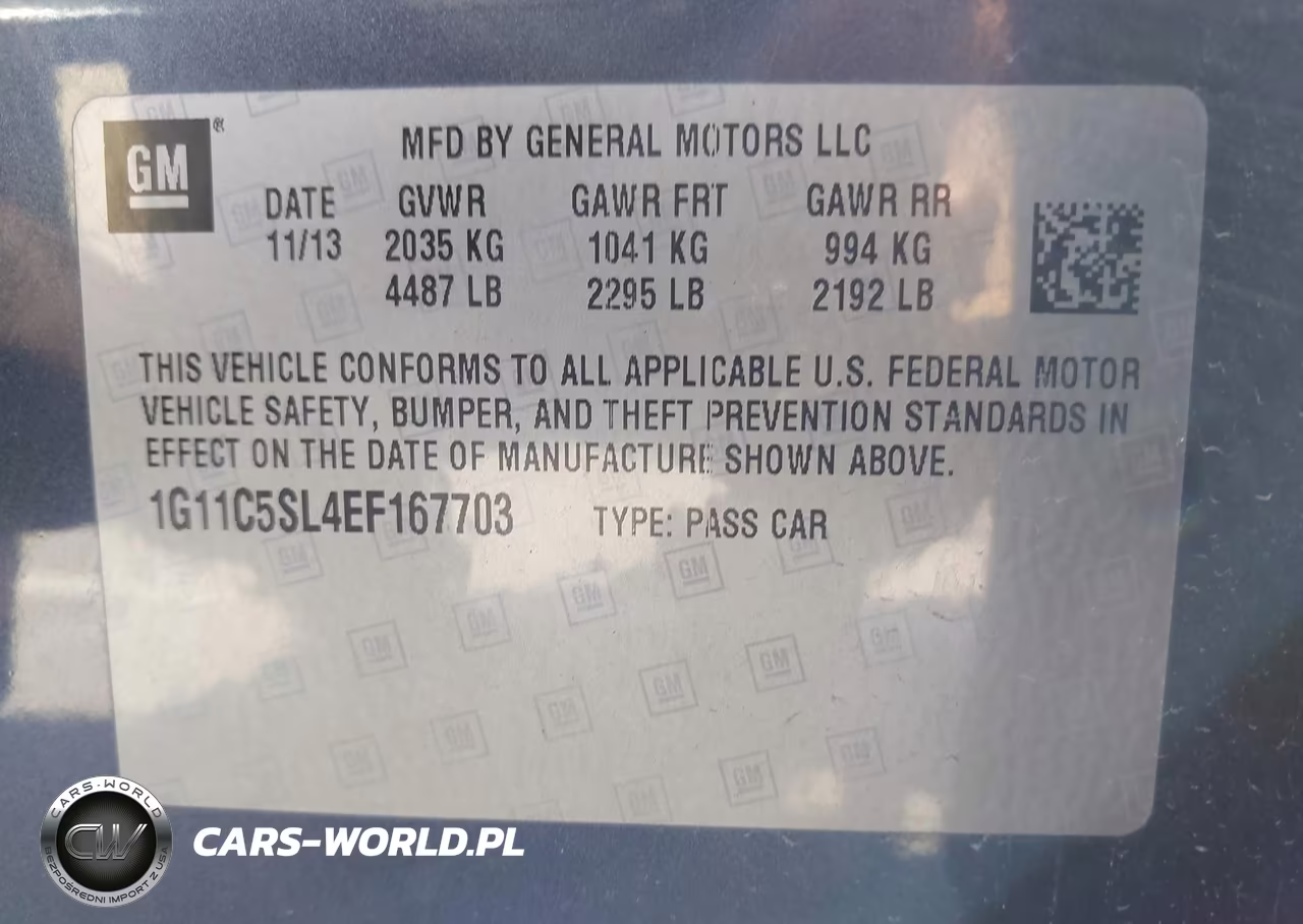 2014 Chevrolet Malibu 1Lt VIN:1G11C5SL4EF167703 - 9