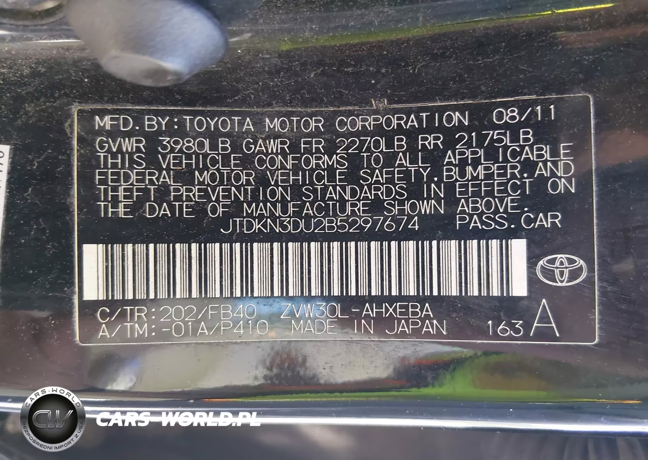 2011 Toyota Prius Three VIN:JTDKN3DU2B5297674 - 9