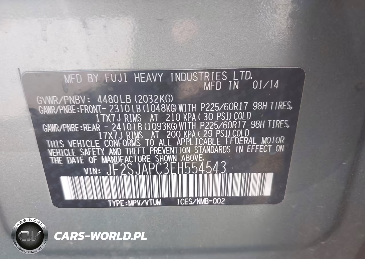 2014 Subaru Forester 2.5I Touring VIN:JF2SJAPC3EH554543 - 9