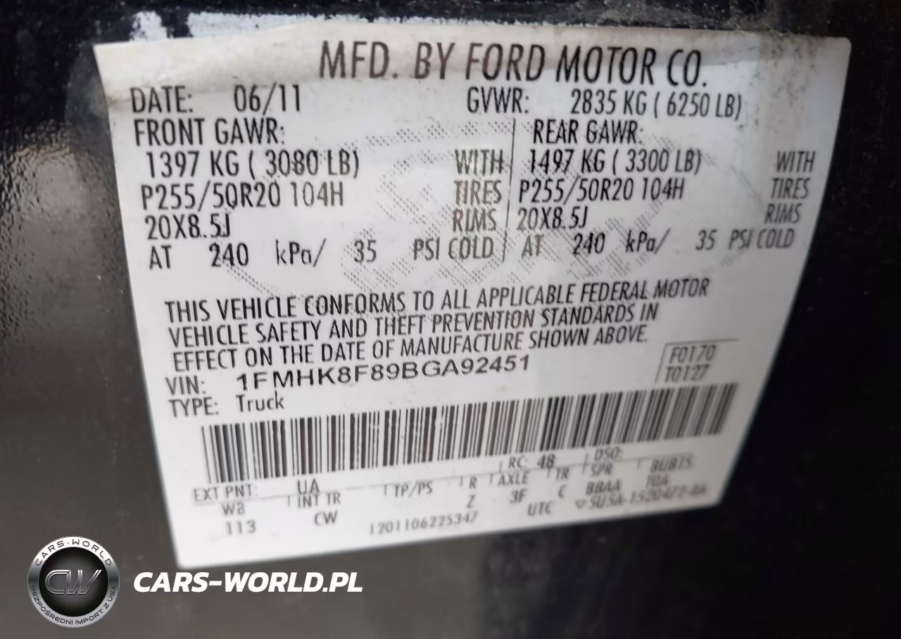 2011 Ford Explorer Limited VIN:1FMHK8F89BGA92451 - 9