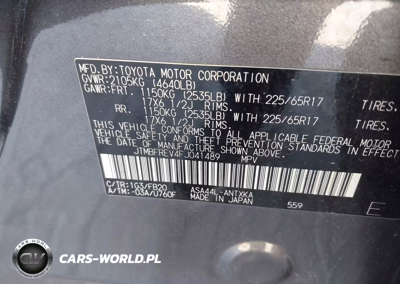 2015 Toyota Rav4 Le VIN:JTMBFREV4FJ041489 - 9