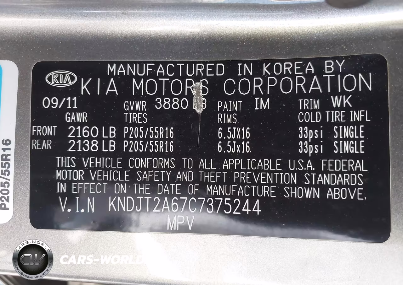 2012 Kia Soul + VIN:KNDJT2A67C7375244 - 9