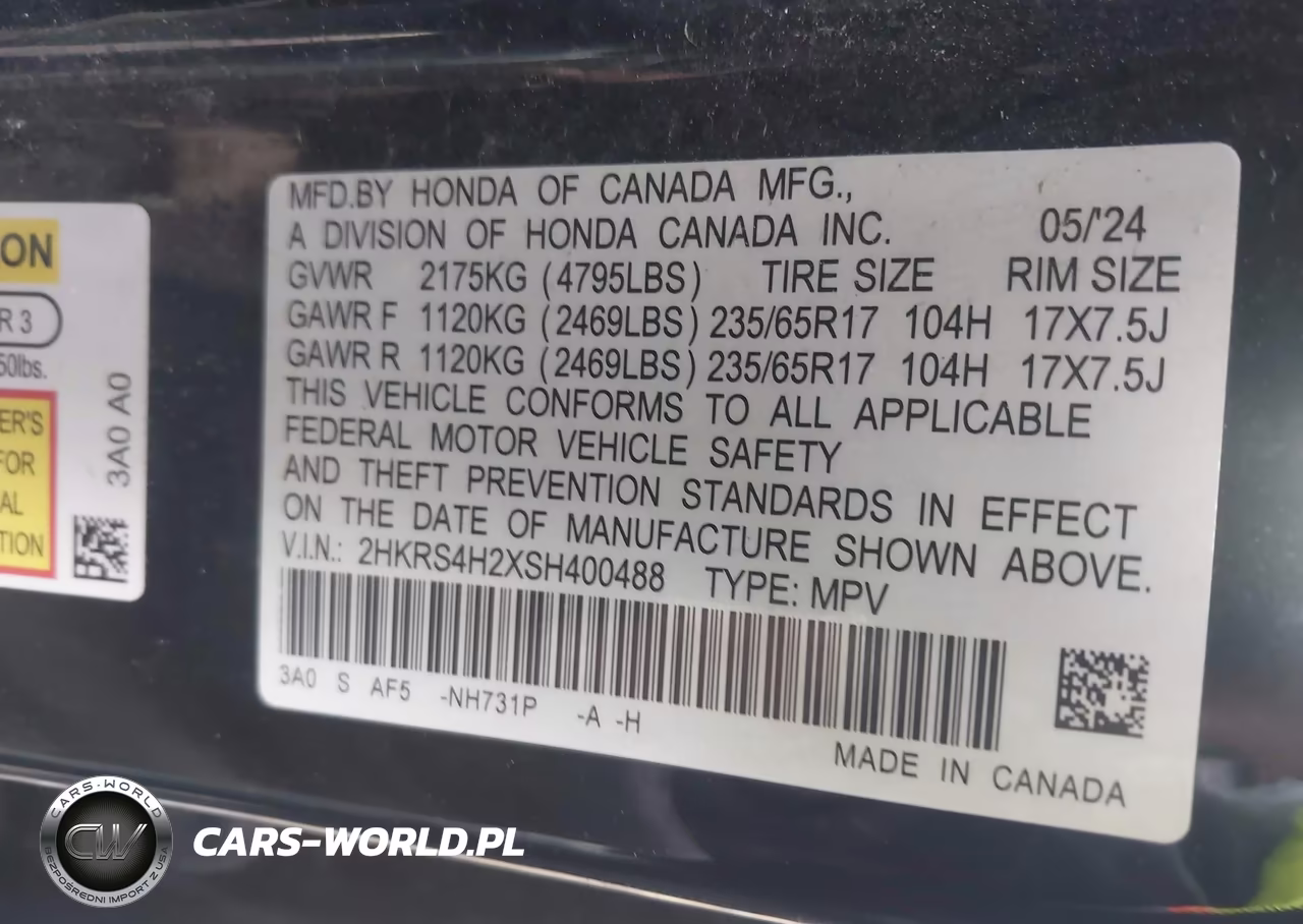 2025 Honda Cr-V Lx Awd VIN:2HKRS4H2XSH400488 - 9