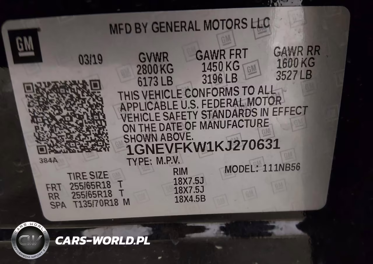 2019 Chevrolet Traverse Ls VIN:1GNEVFKW1KJ270631 - 9