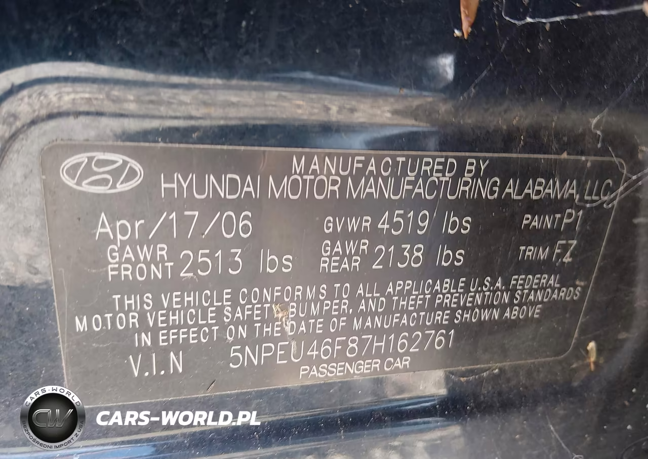 2007 Hyundai Sonata Limited-Se V6 VIN:5NPEU46F87H162761 - 9