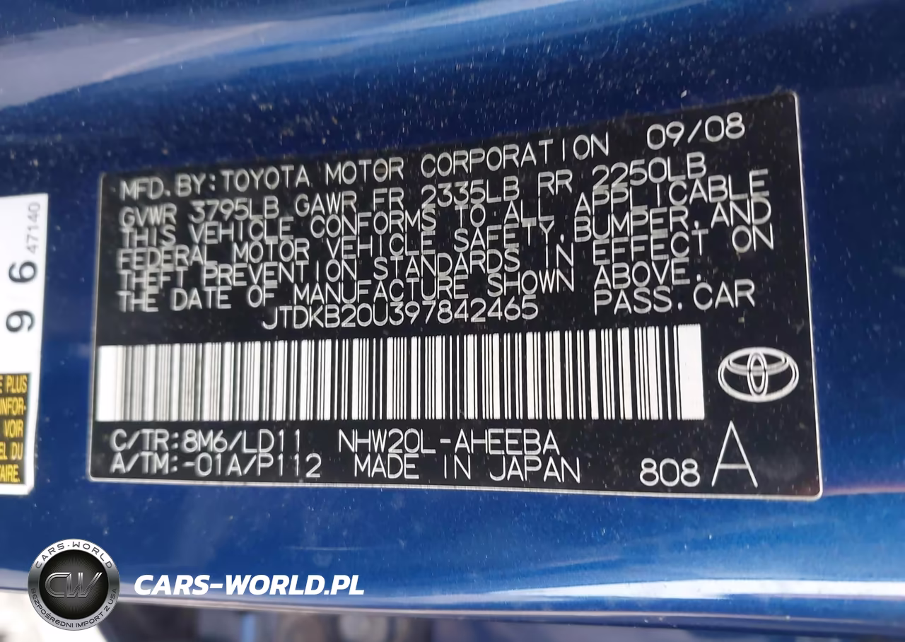 2009 Toyota Prius Touring VIN:JTDKB20U397842465 - 9