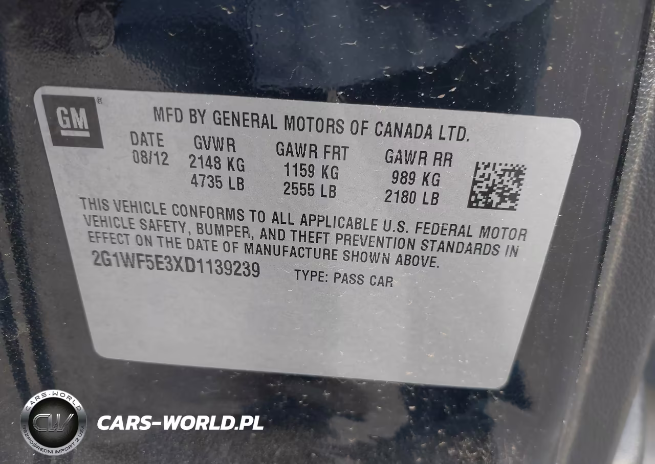 2013 Chevrolet Impala Ls VIN:2G1WF5E3XD1139239 - 9