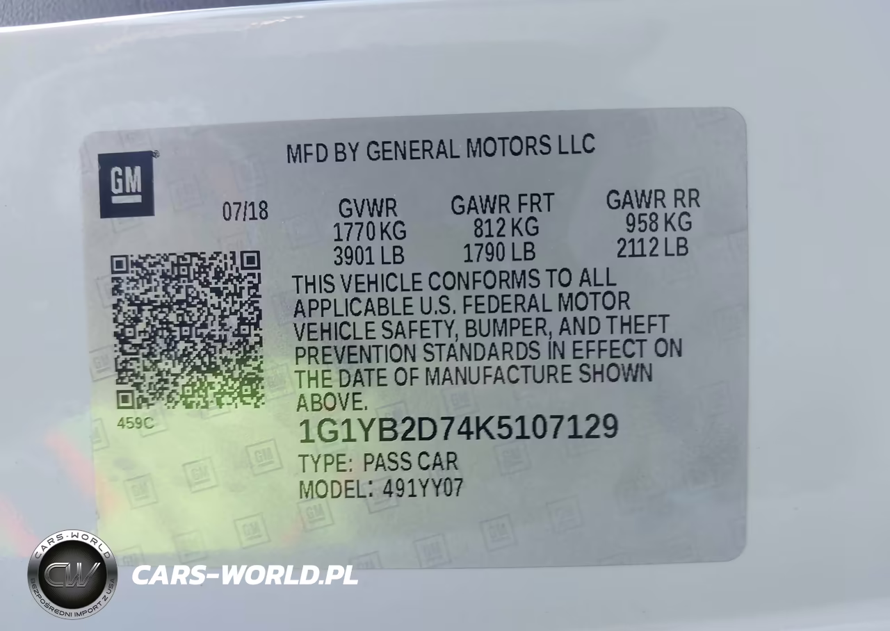 2019 Chevrolet Corvette Stingray VIN:1G1YB2D74K5107129 - 9