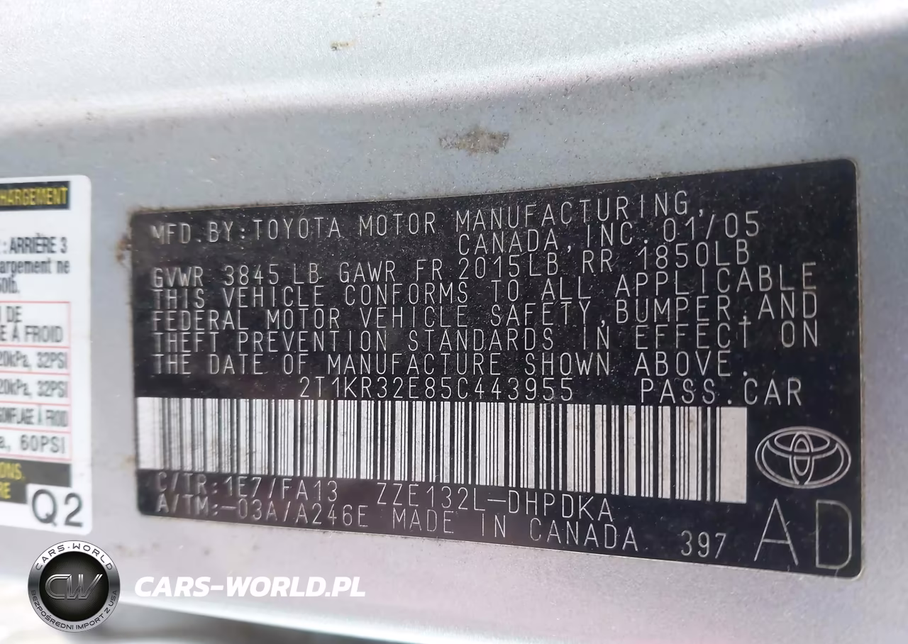 2005 Toyota Matrix VIN:2T1KR32E85C443955 - 9