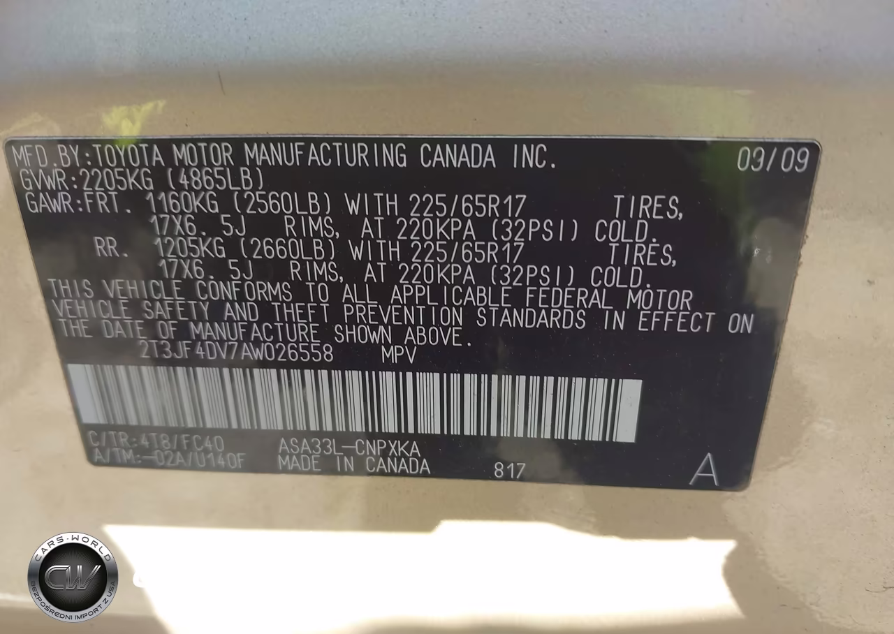 2010 Toyota Rav4 VIN:2T3JF4DV7AW026558 - 9
