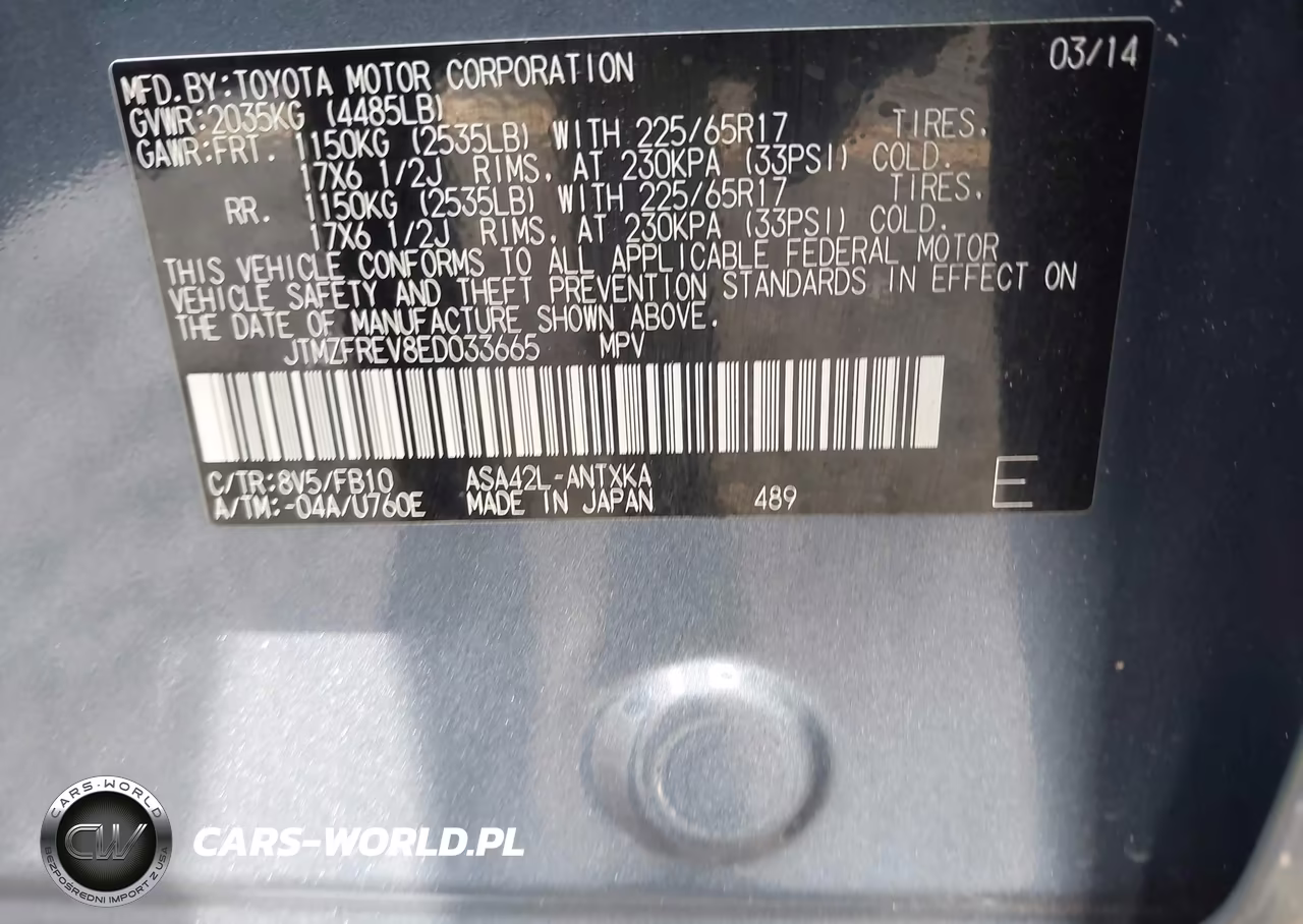 2014 Toyota Rav4 Le VIN:JTMZFREV8ED033665 - 9