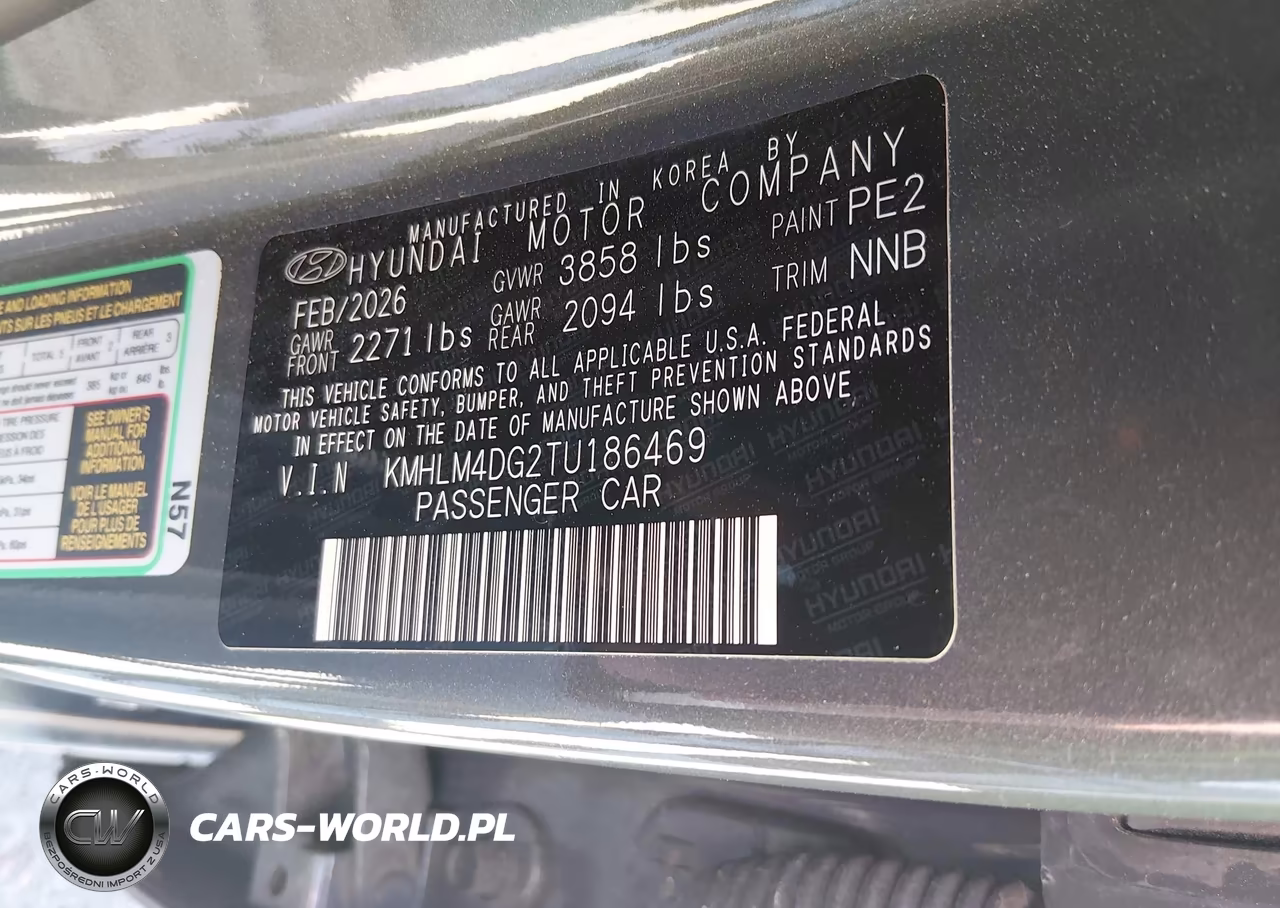 2026 Hyundai Elantra Sel Sport VIN:KMHLM4DG2TU186469 - 9