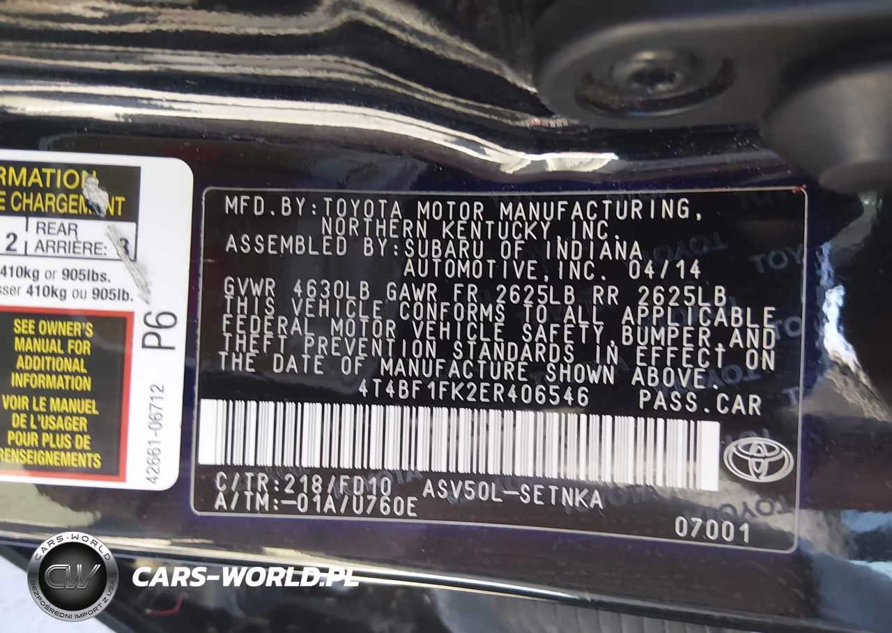 2014 Toyota Camry Le VIN:4T4BF1FK2ER406546 - 17