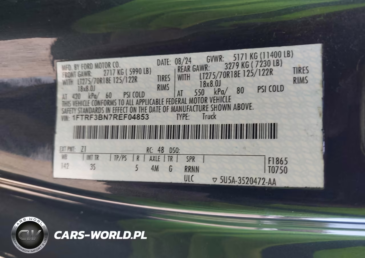 2024 Ford F-350 Xlt VIN:1FTRF3BN7REF04853 - 9