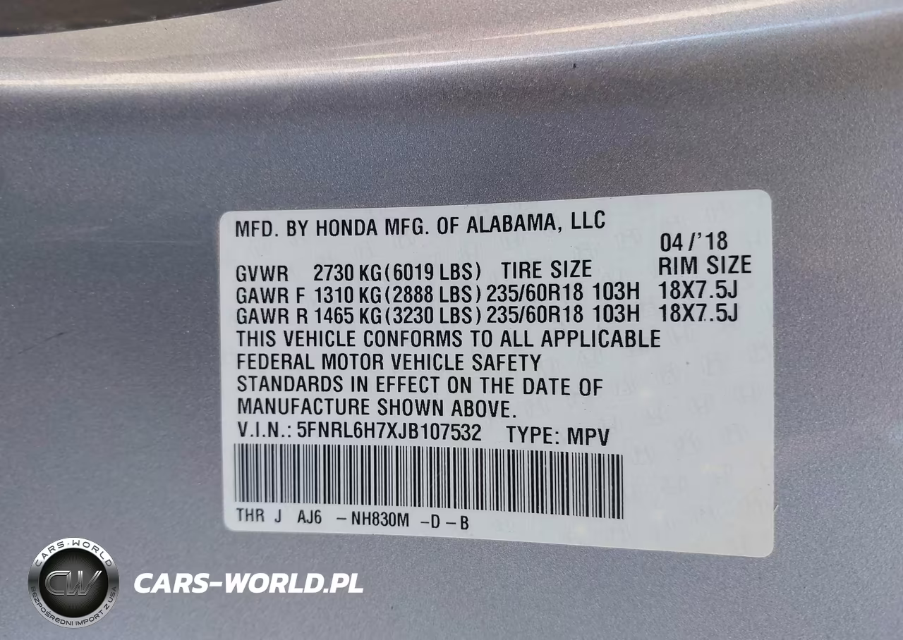 2018 Honda Odyssey Ex-L VIN:5FNRL6H7XJB107532 - 9